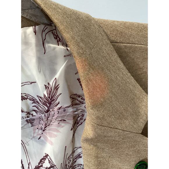 Tom Baine Men’s 3XL Solid Notch Label Blazer - Khaki - Slim Fit - READ $299 - Picture 9 of 11